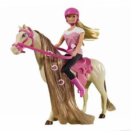 Кукла Штеффи верхом на лошади, 29 см. 